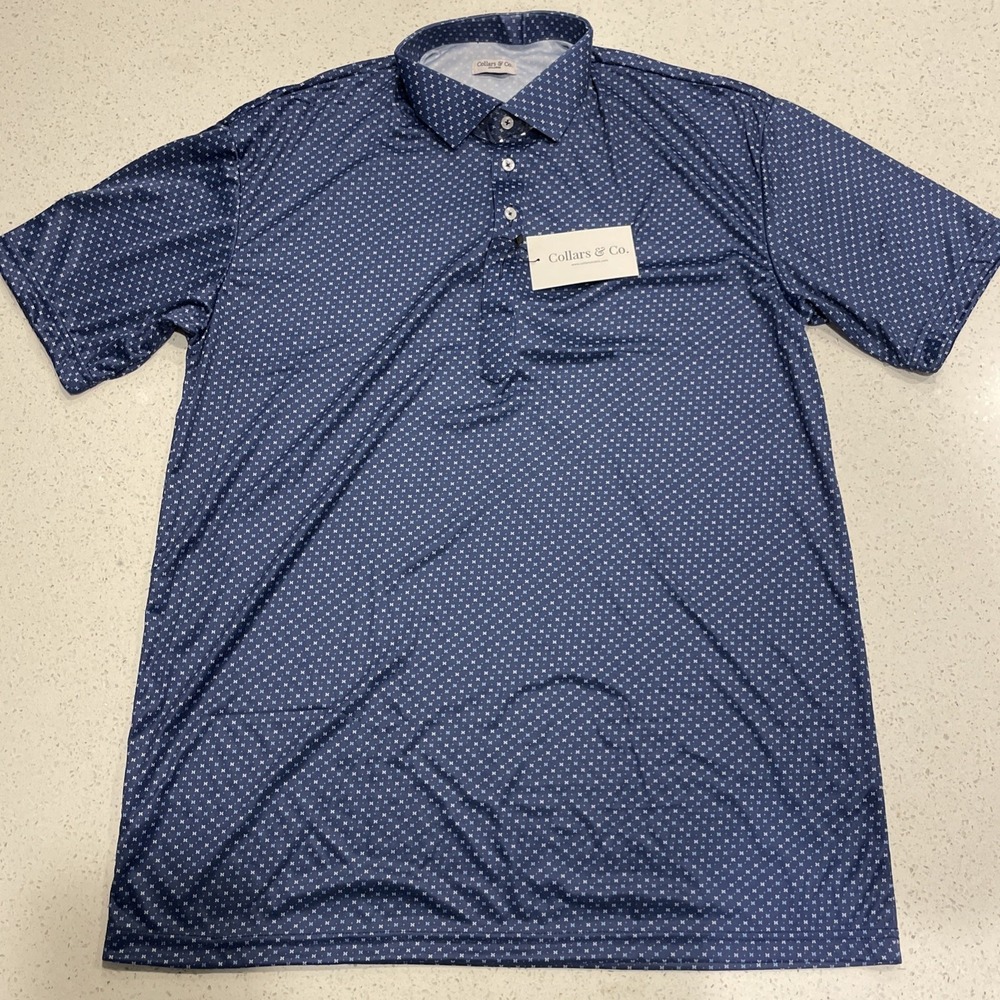 Collars and‎ Co  Short Sleeve Polo AOP  Size XXL NWT
